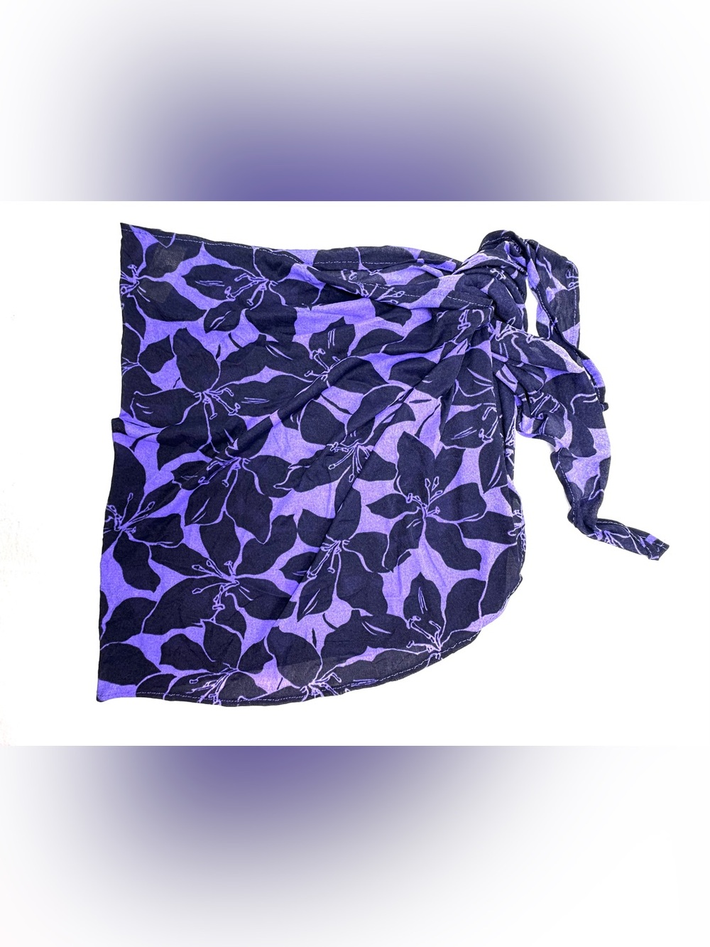 Eddie Bauer x Liz Claiborne Sheer Tropical Floral Swim Wrap one size